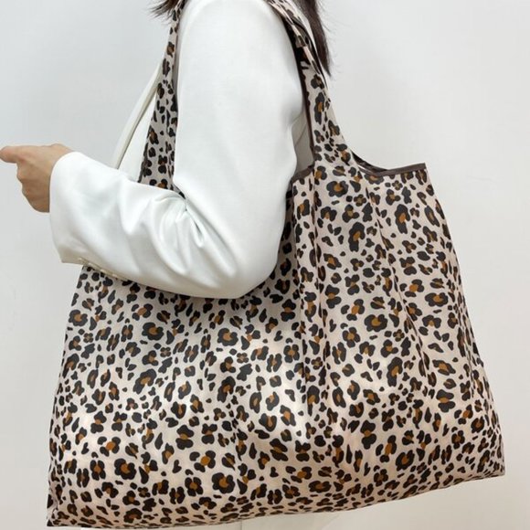 unbranded Bags Leopard Animal Print Reusable Shopping Bag Foldable